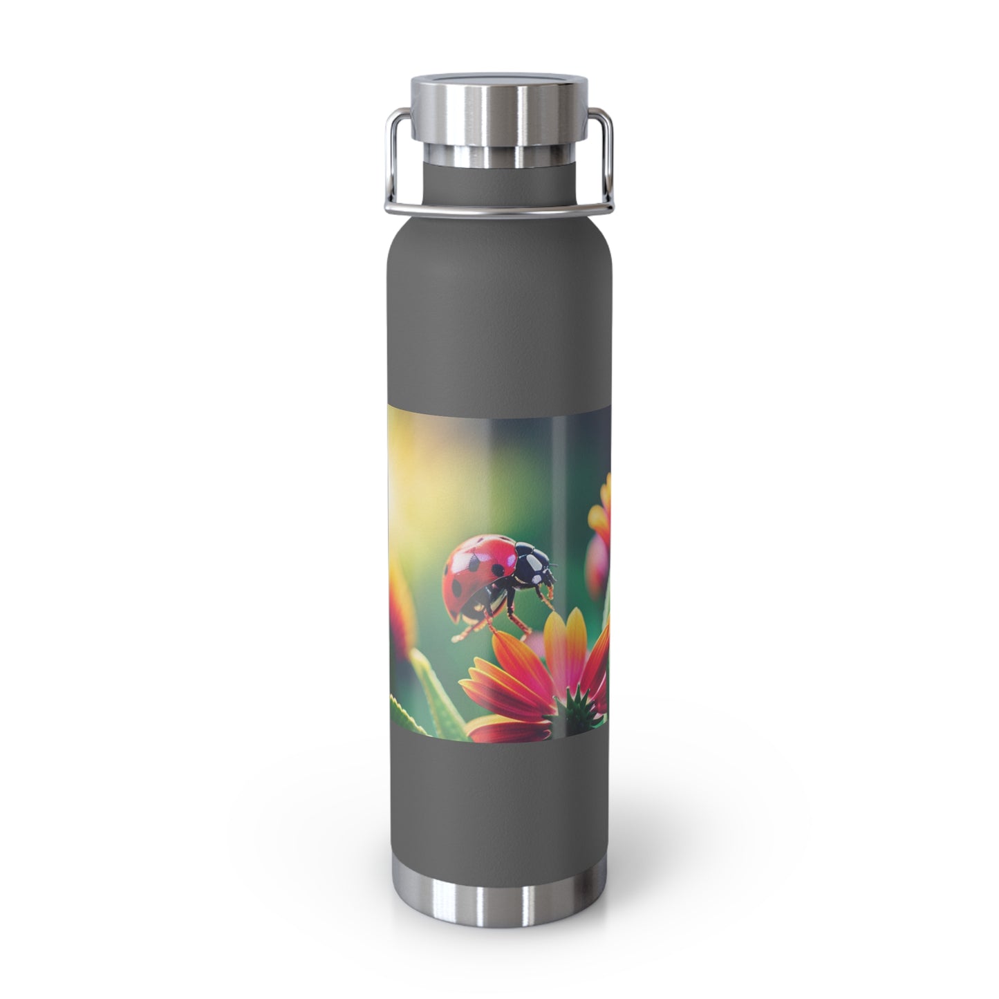 Copper Vacuum Insulated Bottle, 22oz (Lady Bug)