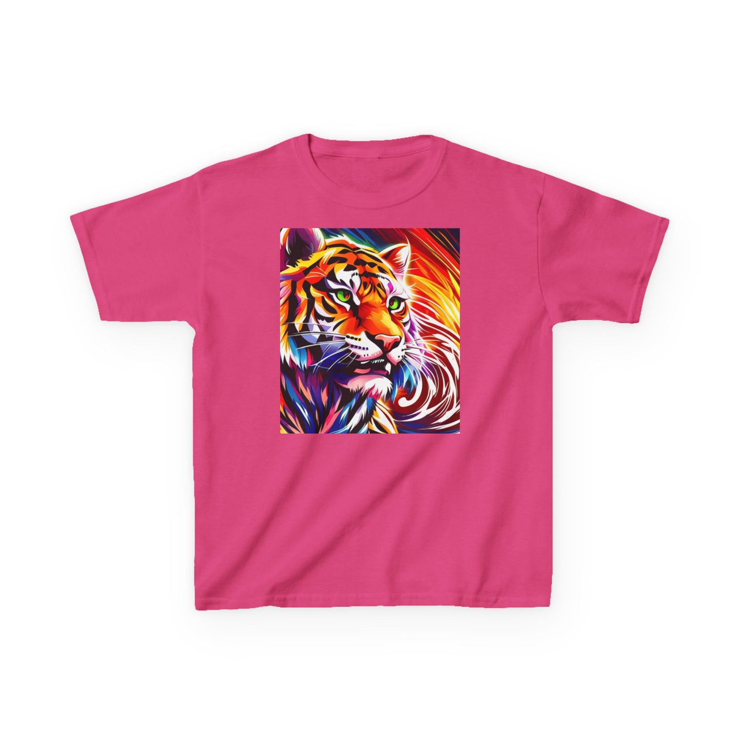 Kids Heavy Cotton™ Tee (Tiger Colorful)