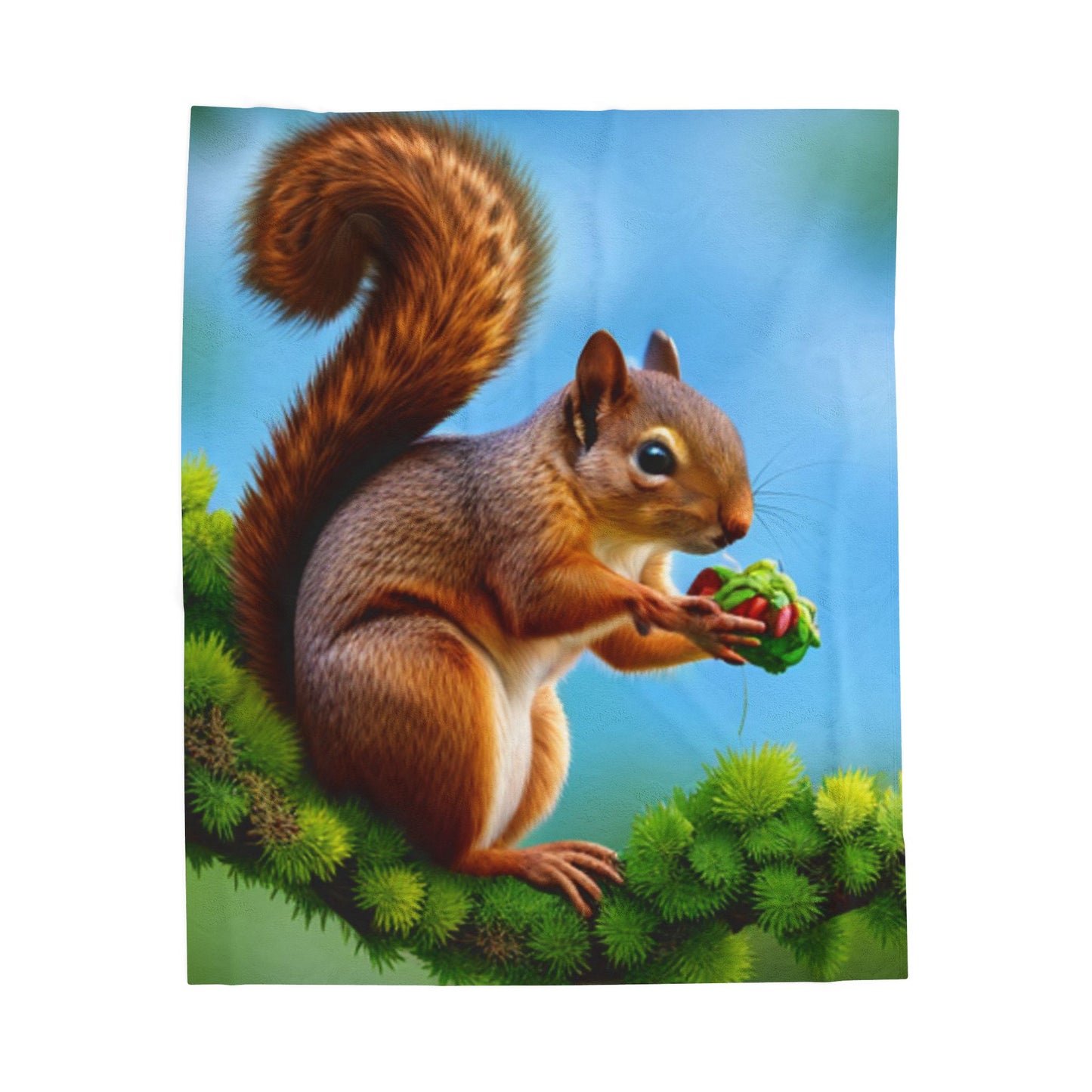 Velveteen Plush Blanket (Squirrel)