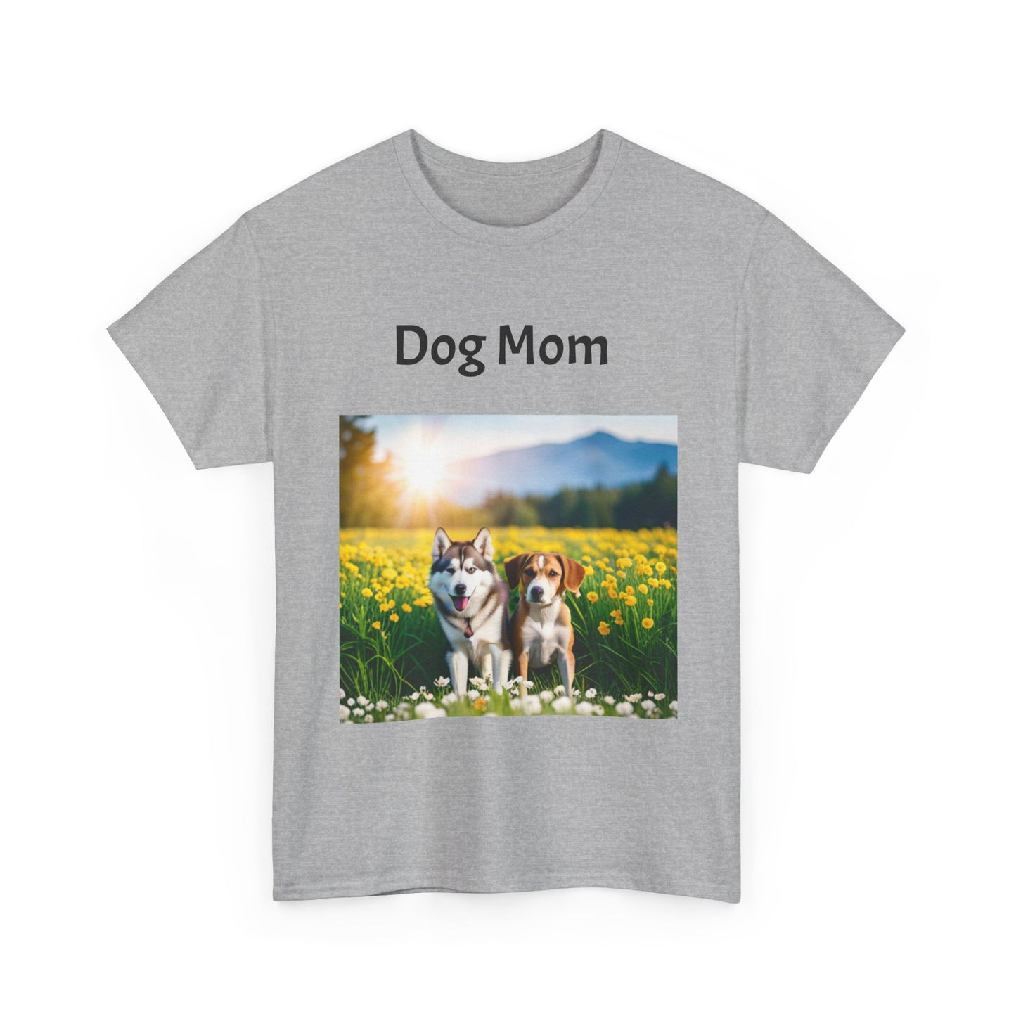 Unisex Heavy Cotton Tee (Dog Mom)