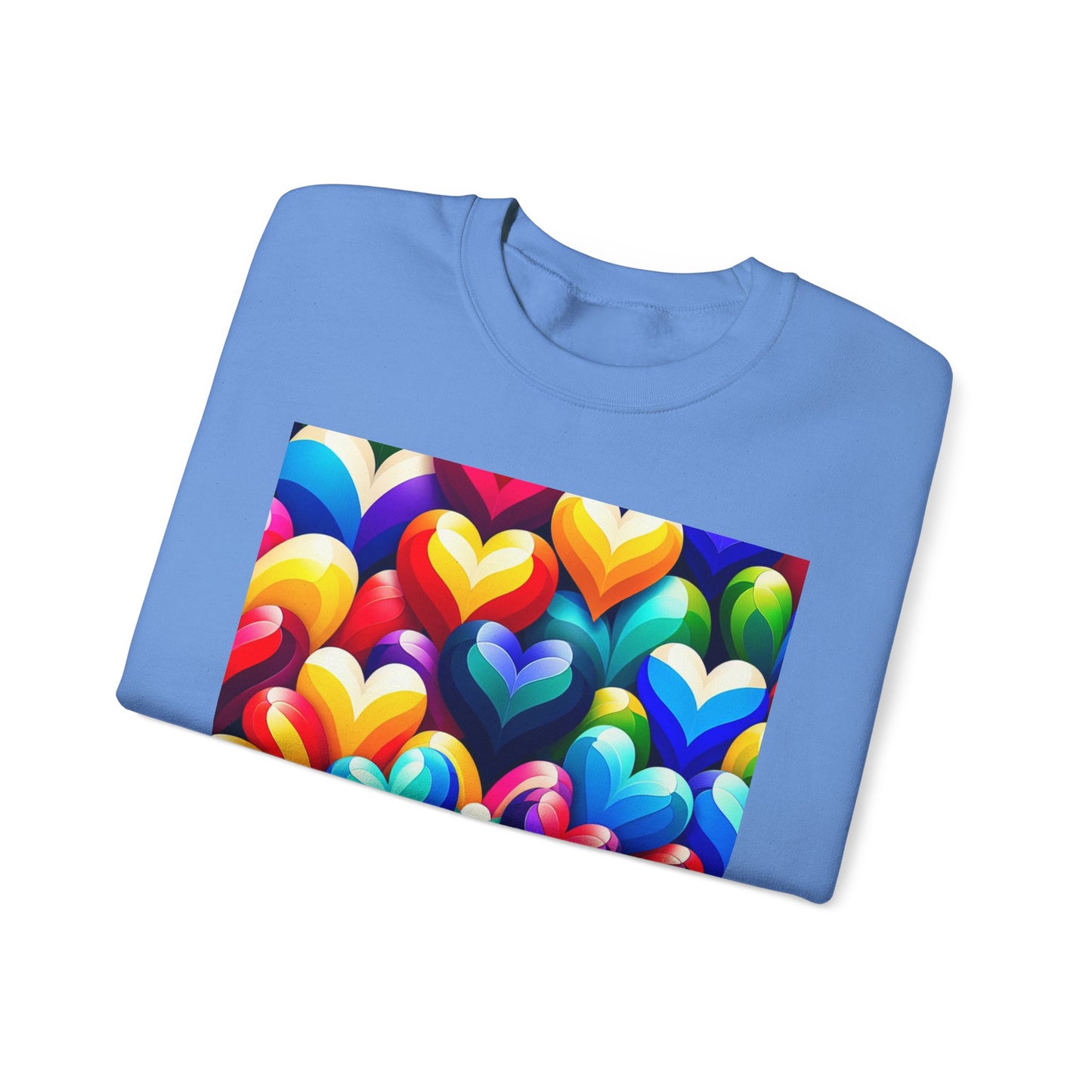Unisex Heavy Blend™ Crewneck Sweatshirt (Colorful Hearts)