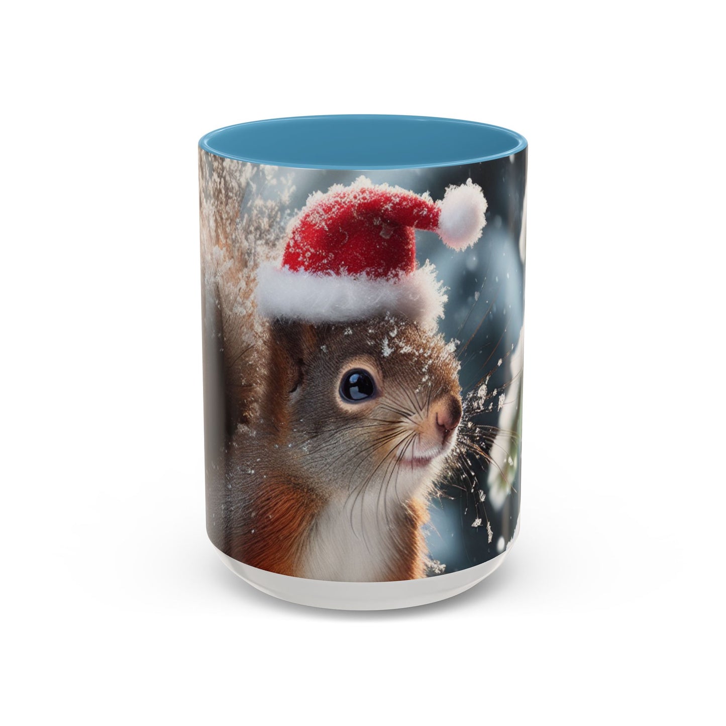 Accent Coffee Mug (11, 15oz) (Santa Squirrel)