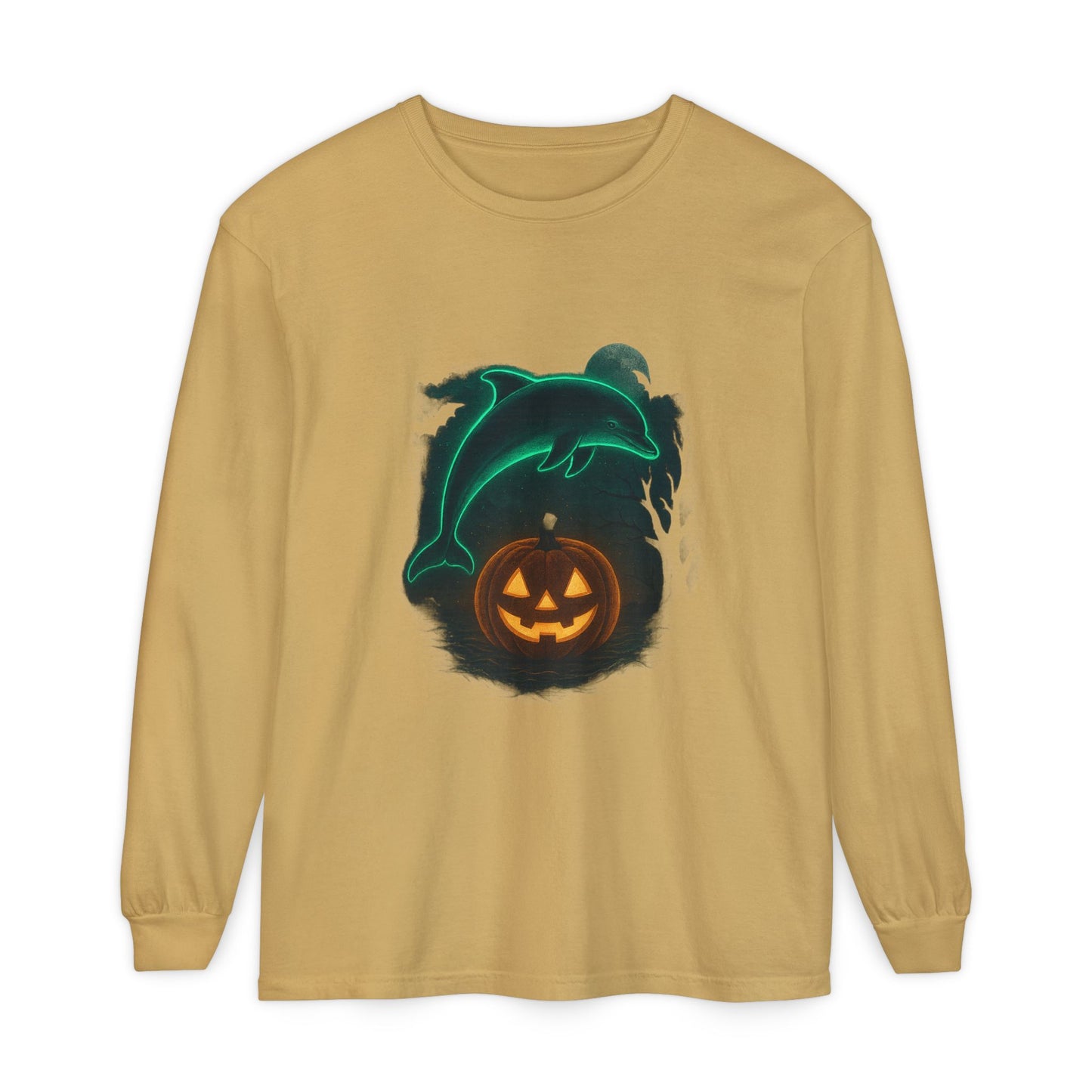 Spooky Dolphin Halloween Long Sleeve Tee