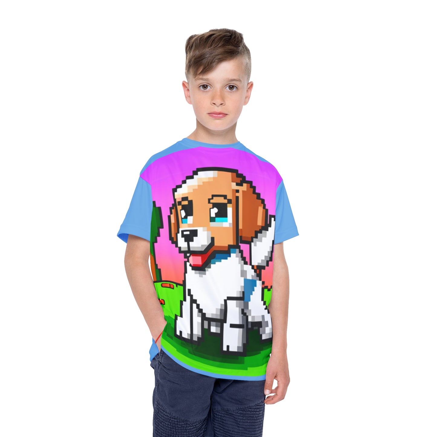 Kids Sports Jersey (AOP) (Pixel Dog)