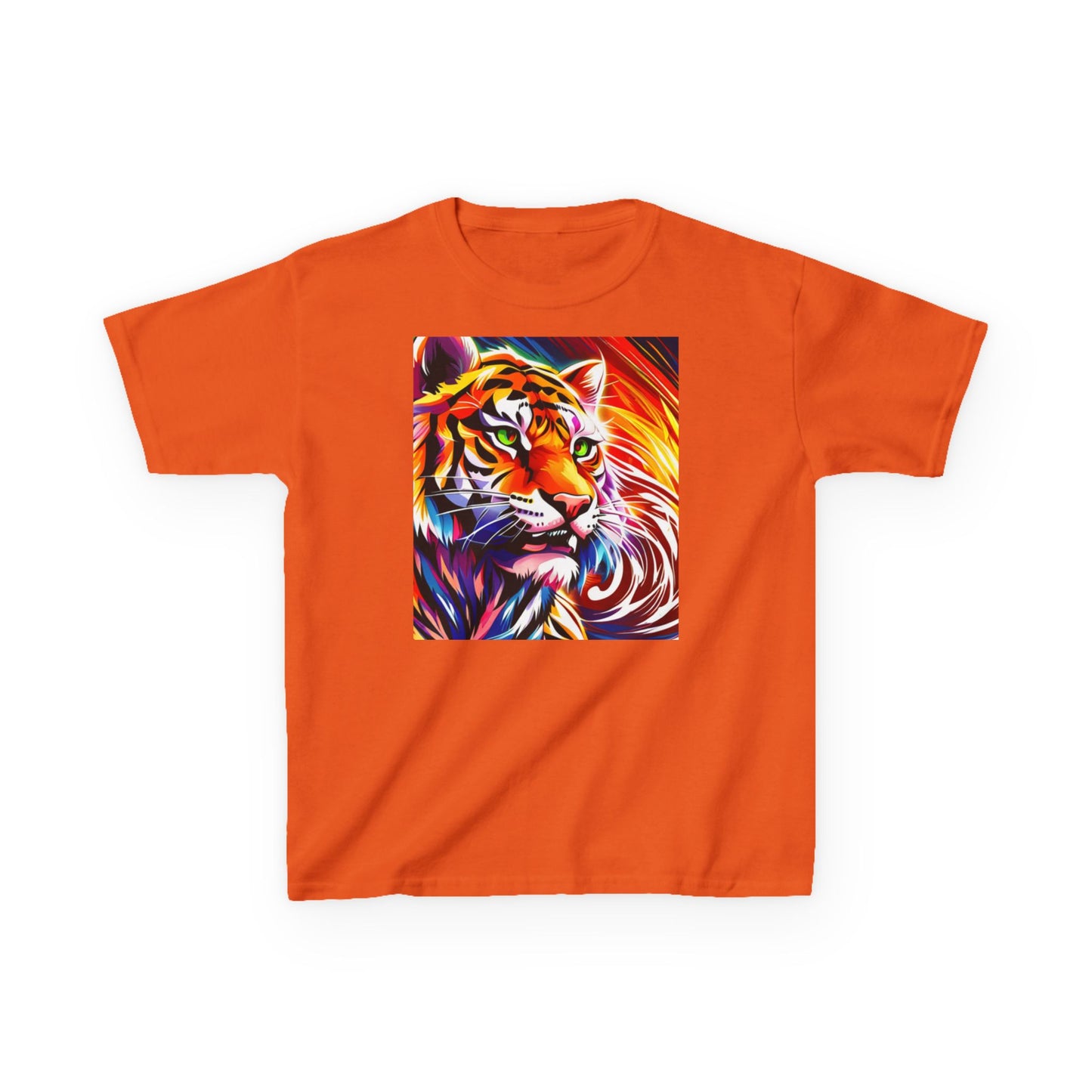 Kids Heavy Cotton™ Tee (Tiger Colorful)