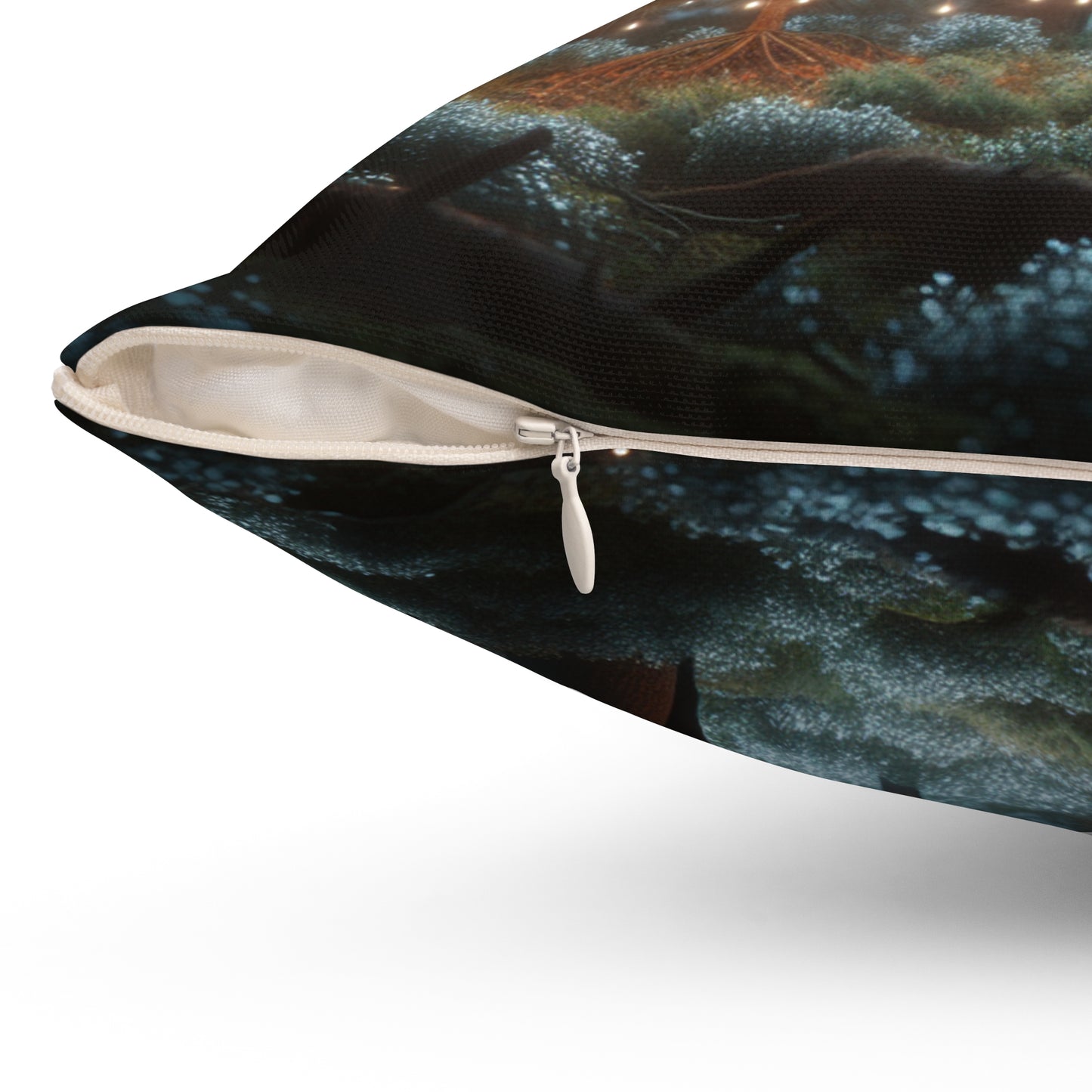 Spun Polyester Square Pillow (Reindeer)