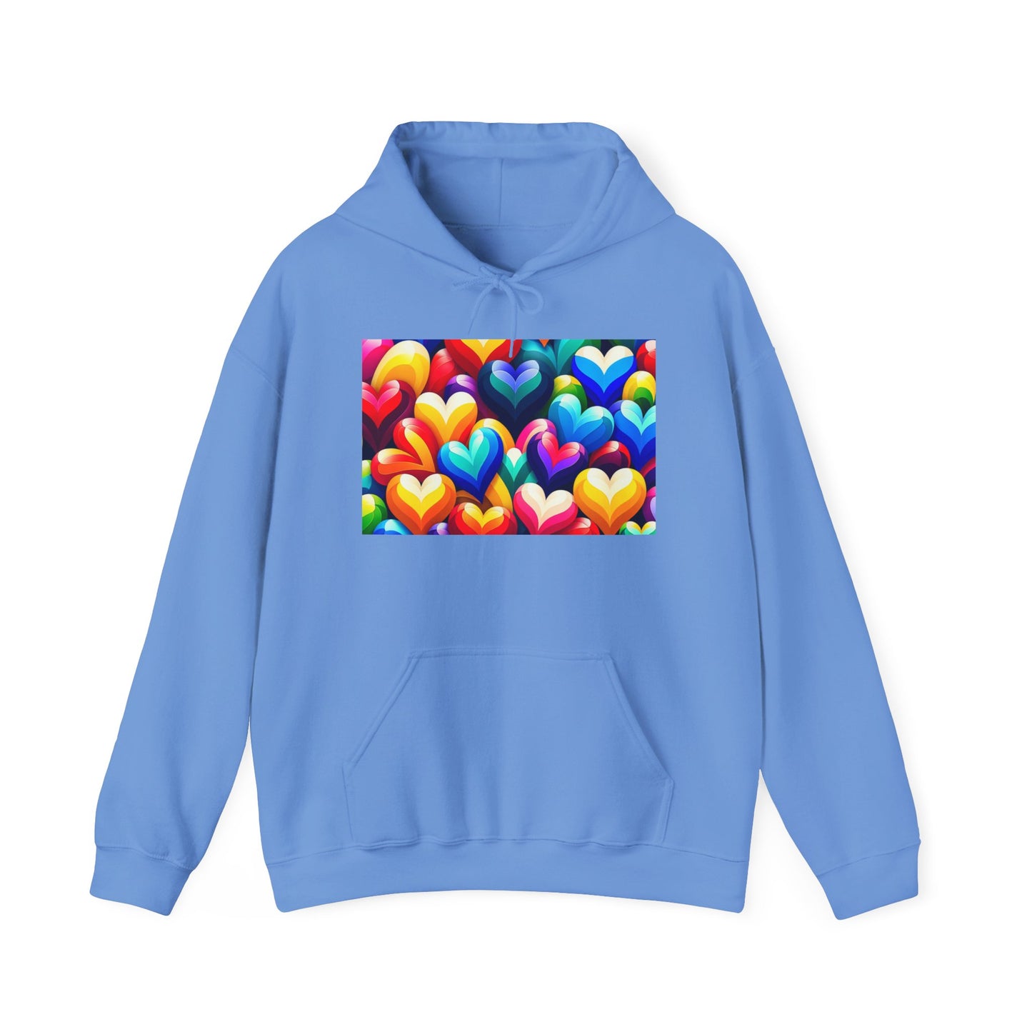 Unisex Heavy Blend™ Hooded Sweatshirt (Colorful Hearts)