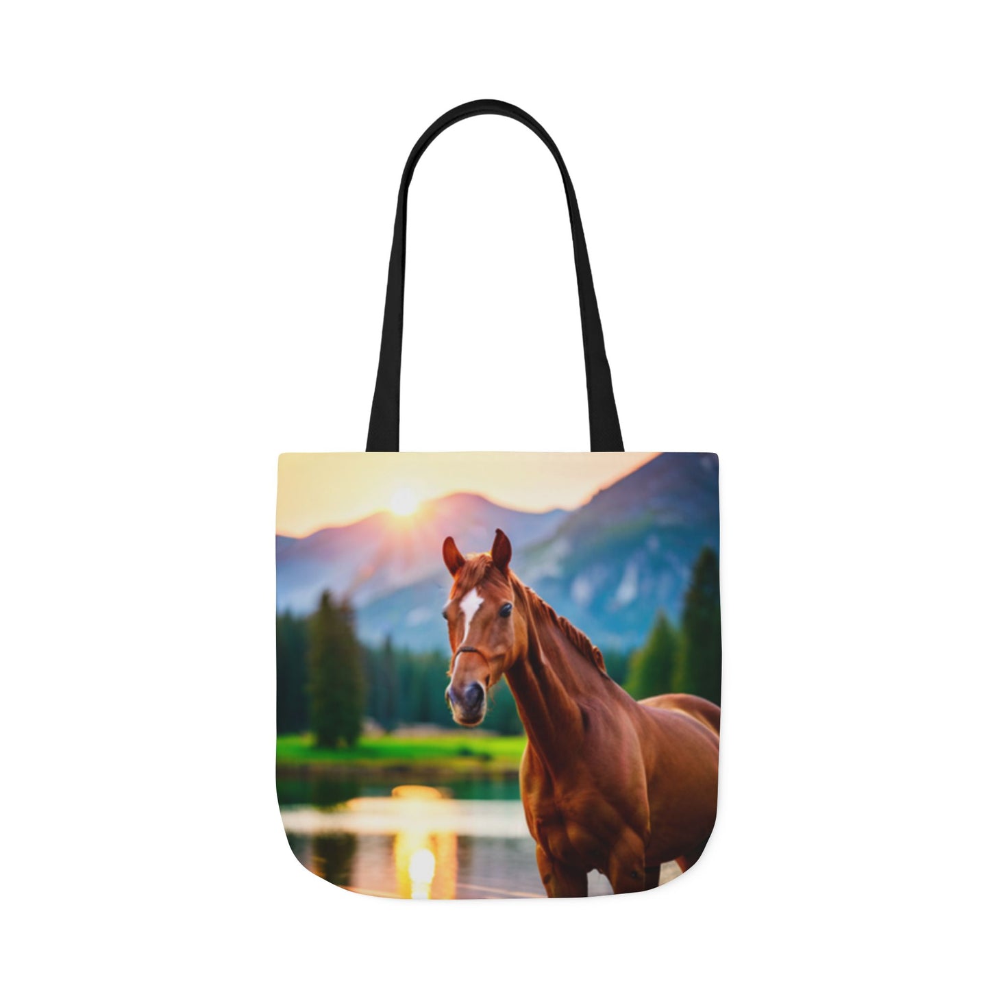 Canvas Tote Bag, 5-Color Straps (Horse)