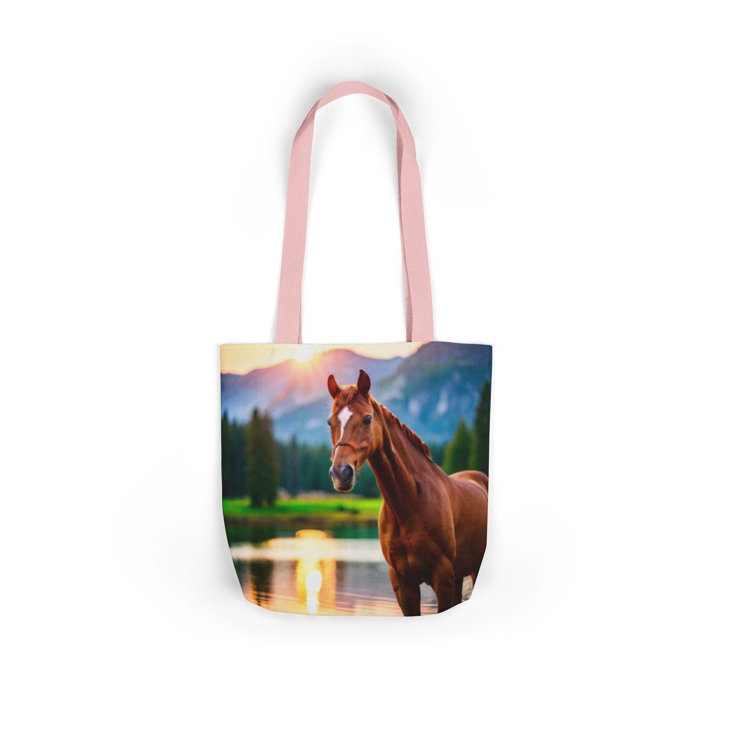 Canvas Tote Bag, 5-Color Straps (Horse)