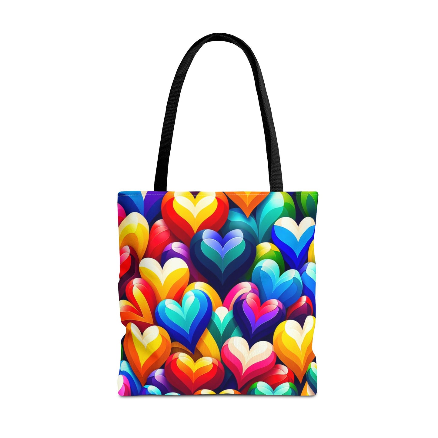 Tote Bag (AOP) (Colorful Hearts)