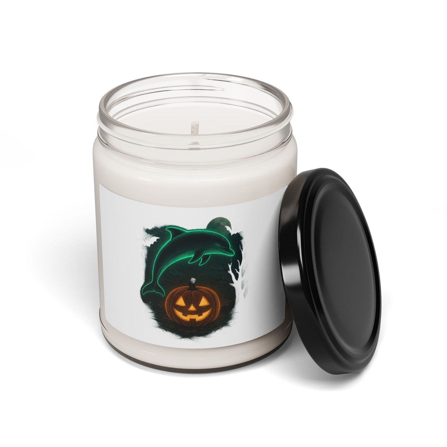 Spooky Dolphin Pumpkin Soy Candle – 9oz