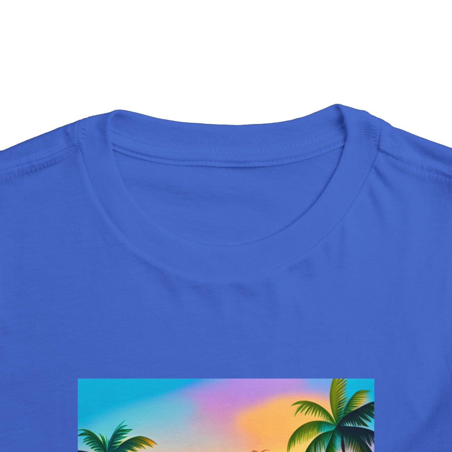 Toddler Short Sleeve Tee (Dolphin Palm Tree)