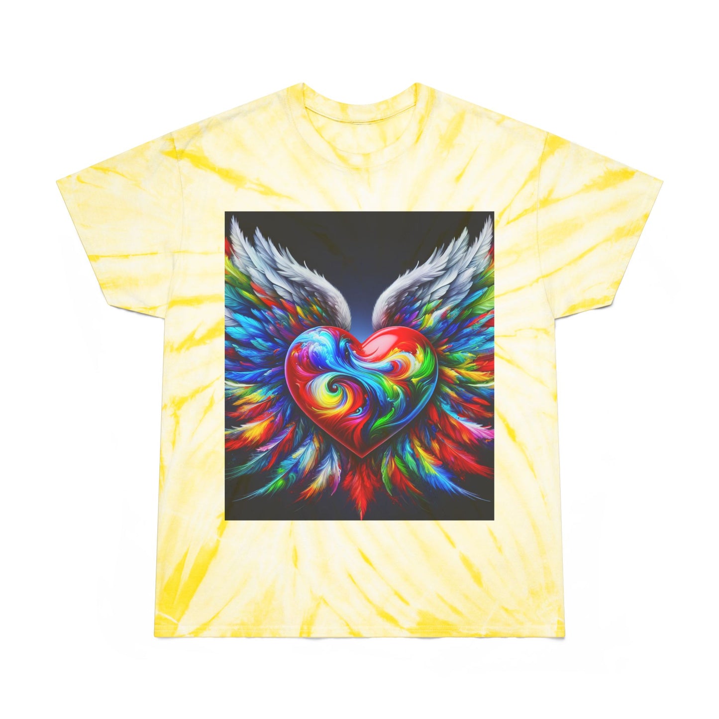 Vibrant Tie-Dye Tee with Heart Design - Celebrate Love & Freedom