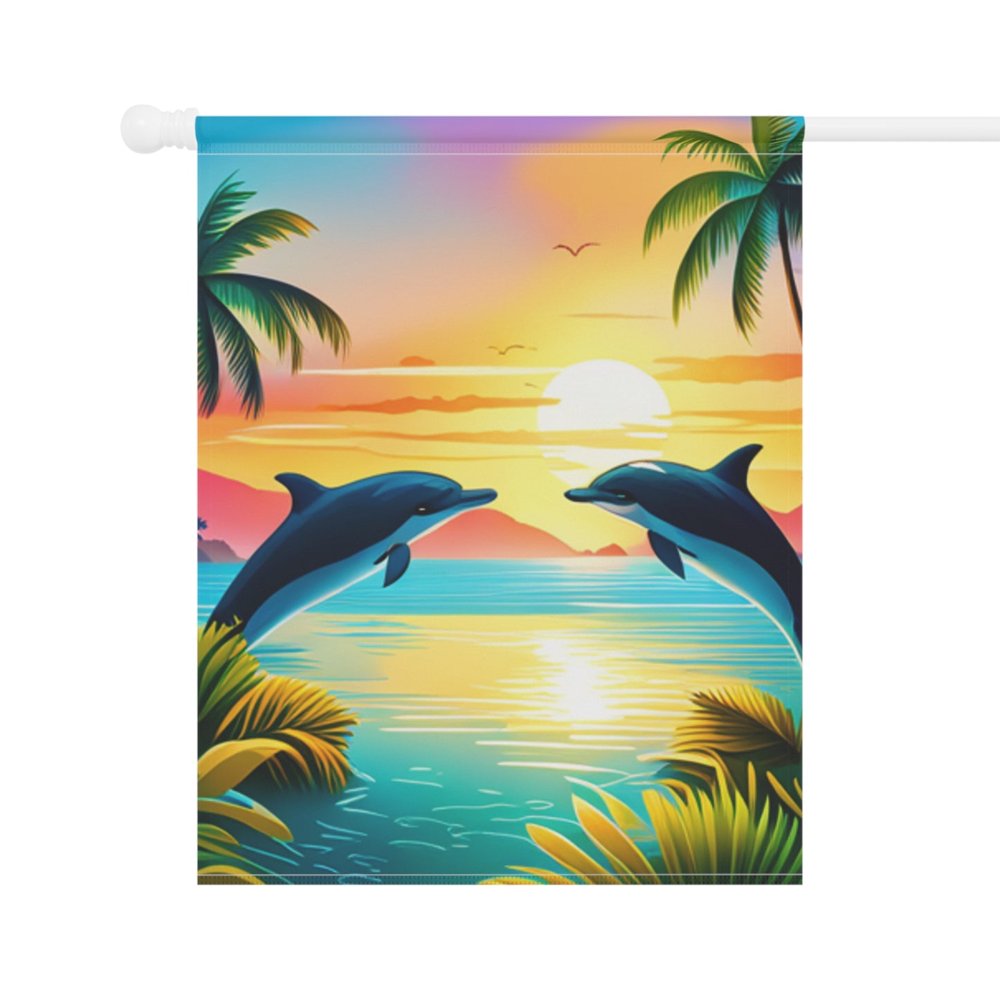 Garden & House Banner (Dolphin Palm Tree)