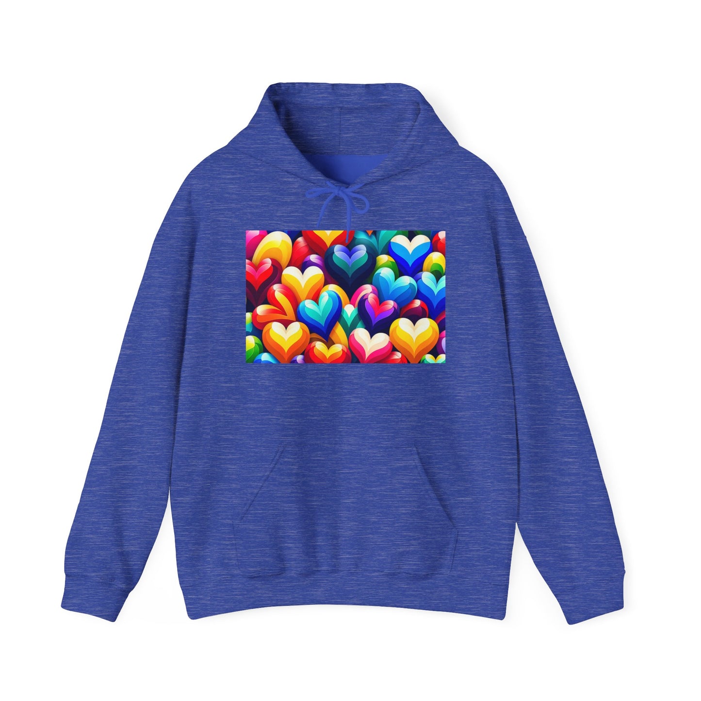 Unisex Heavy Blend™ Hooded Sweatshirt (Colorful Hearts)