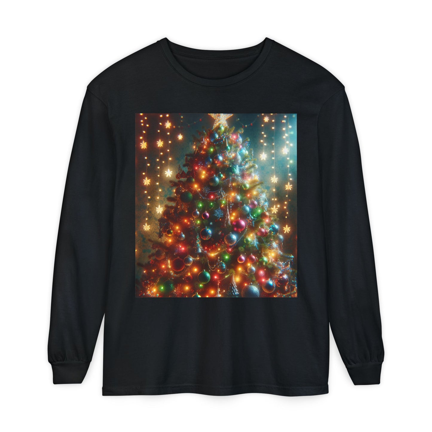 Unisex Garment-dyed Long Sleeve T-Shirt  (Tree)