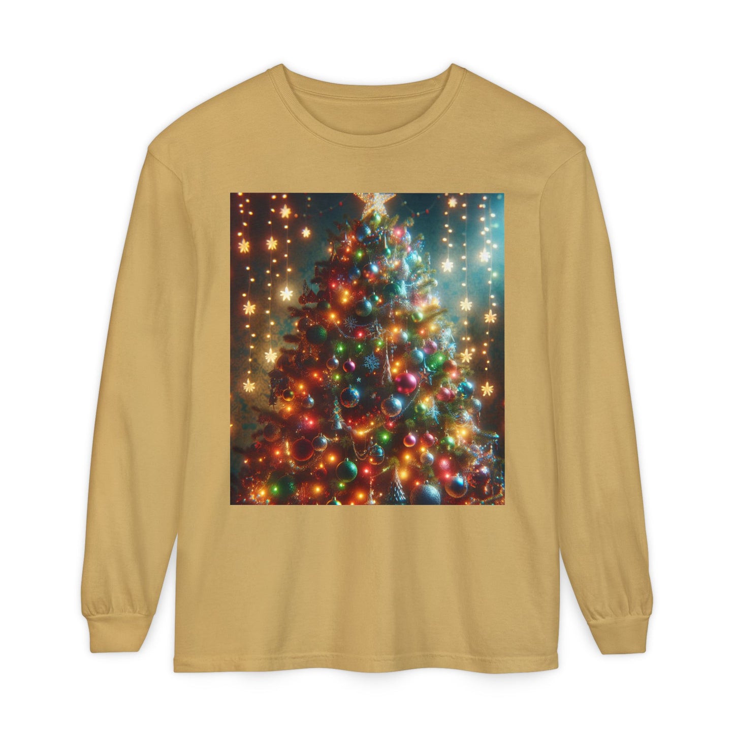 Unisex Garment-dyed Long Sleeve T-Shirt  (Tree)