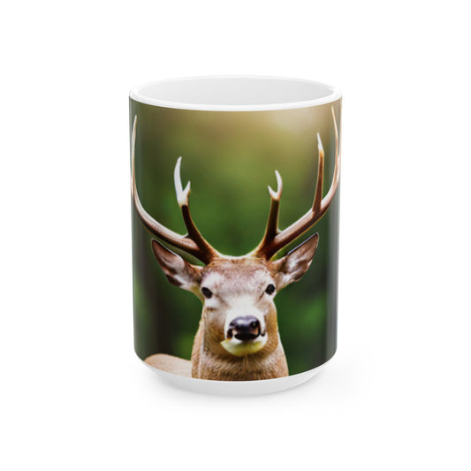 Ceramic Mug, (11oz, 15oz) (Deer/Buck)