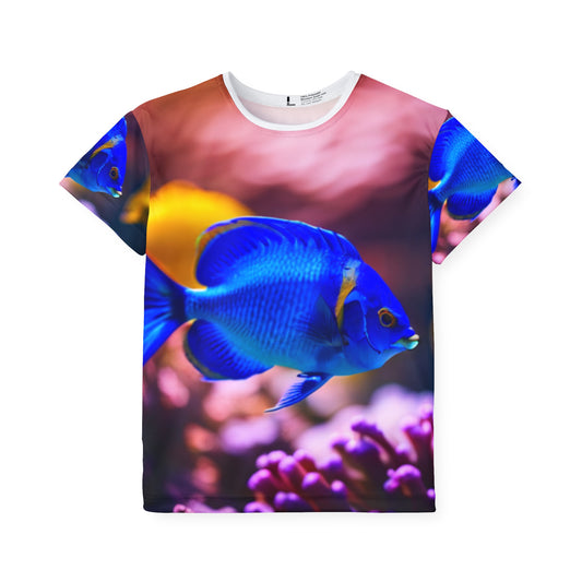 Kids Sports Jersey (AOP) (Blue Fish)