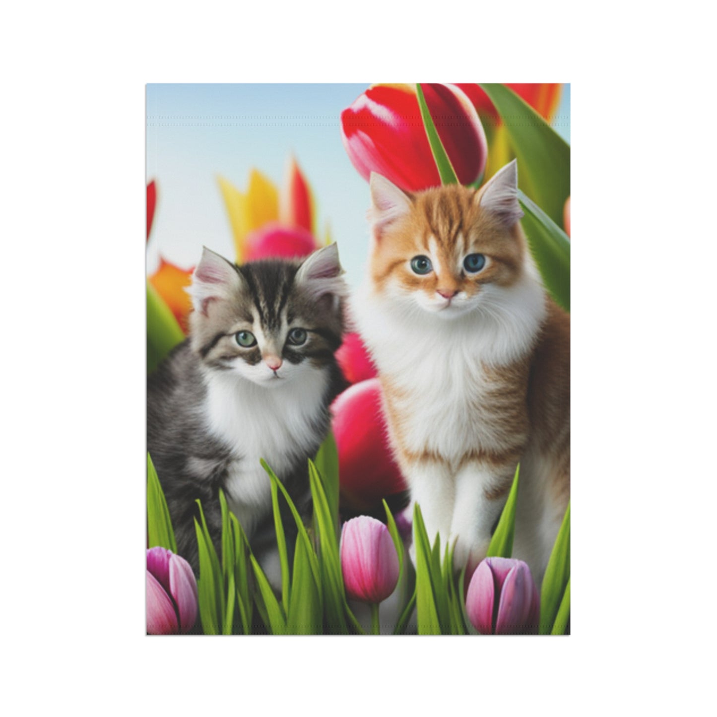 Garden & House Banner (Kittens/Tulips)