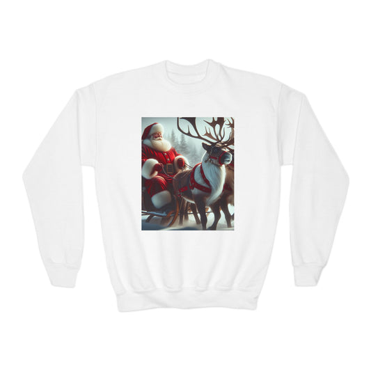 Youth Crewneck Sweatshirt (Santa/Reindeer)