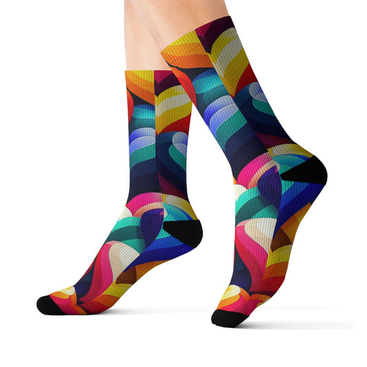 Sublimation Socks (Colorful Hearts)