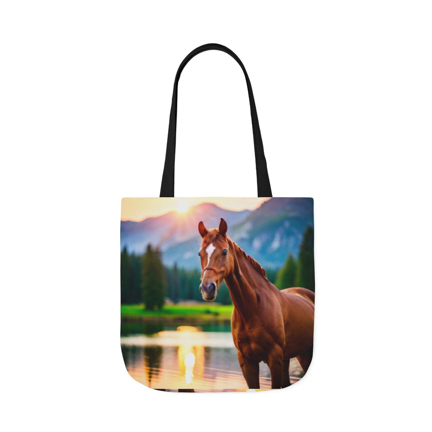 Canvas Tote Bag, 5-Color Straps (Horse)