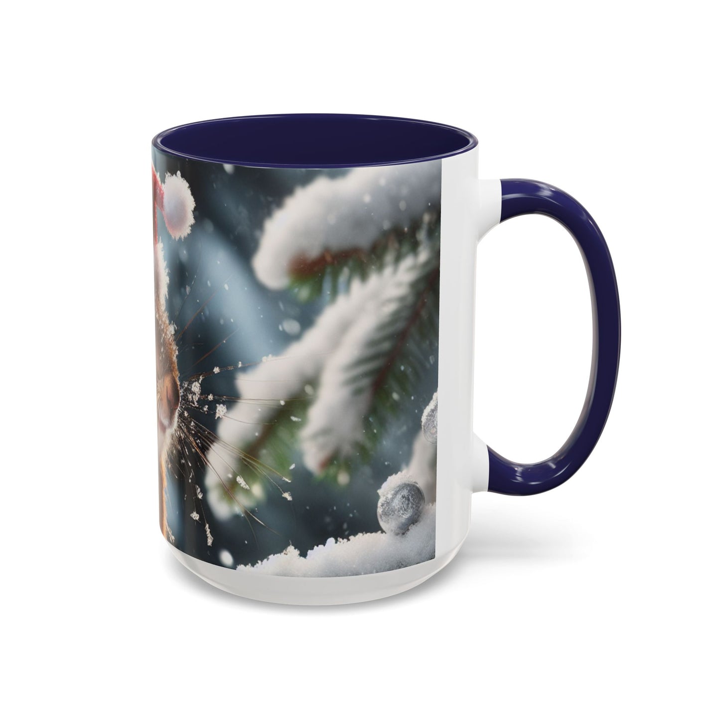 Accent Coffee Mug (11, 15oz) (Santa Squirrel)