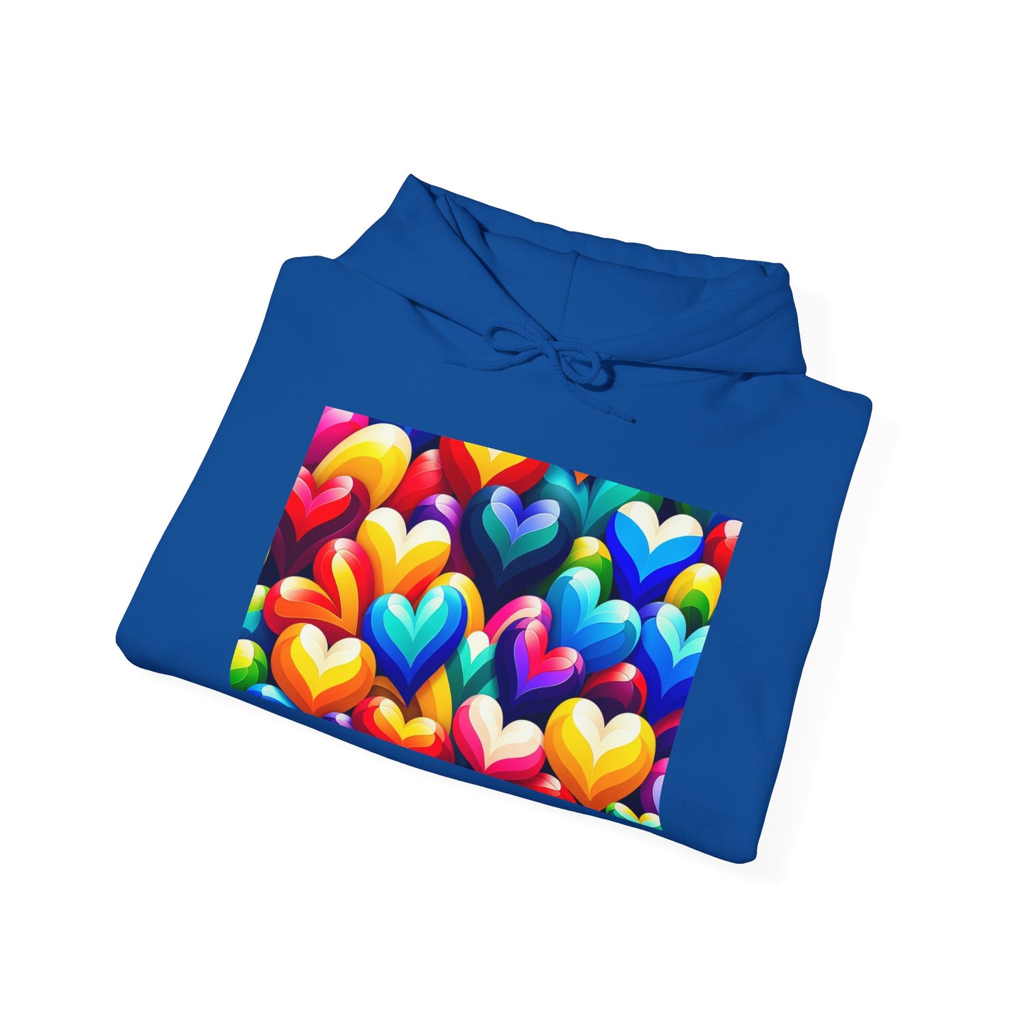 Unisex Heavy Blend™ Hooded Sweatshirt (Colorful Hearts)