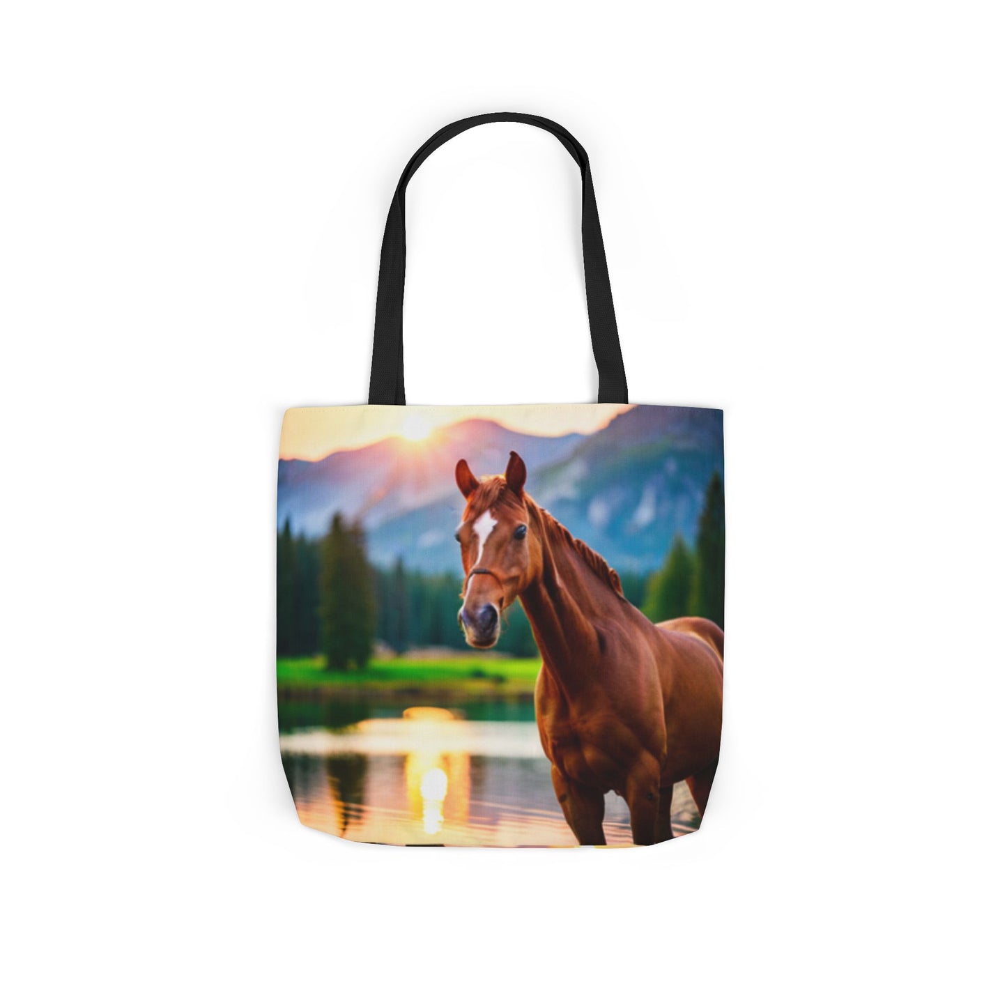 Canvas Tote Bag, 5-Color Straps (Horse)