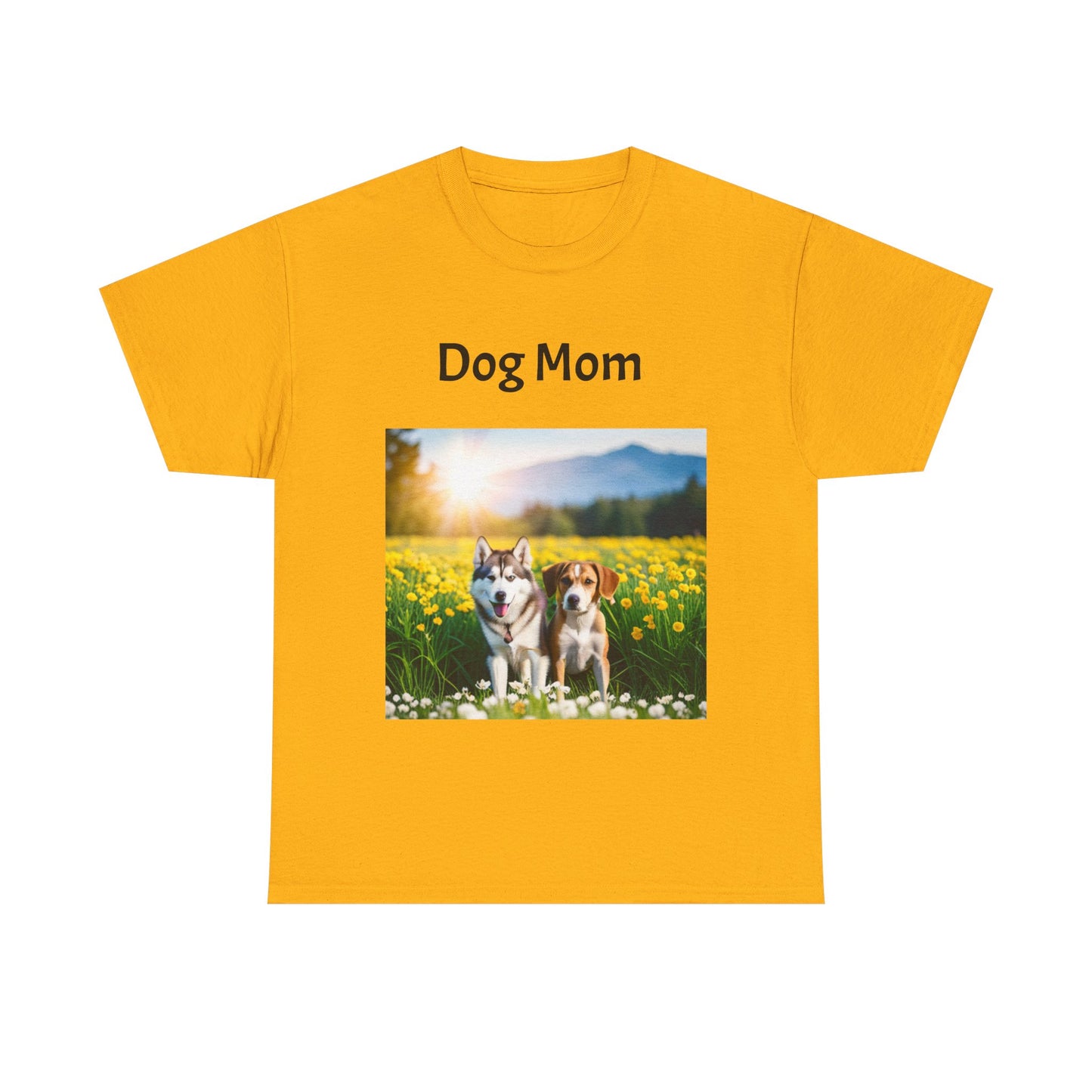 Unisex Heavy Cotton Tee (Dog Mom)