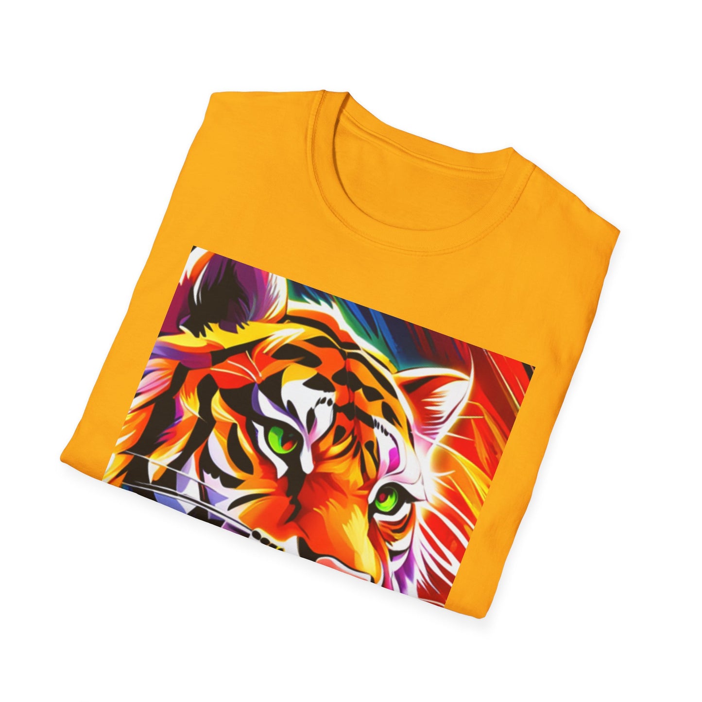 Unisex Softstyle T-Shirt (Tiger Colorful)