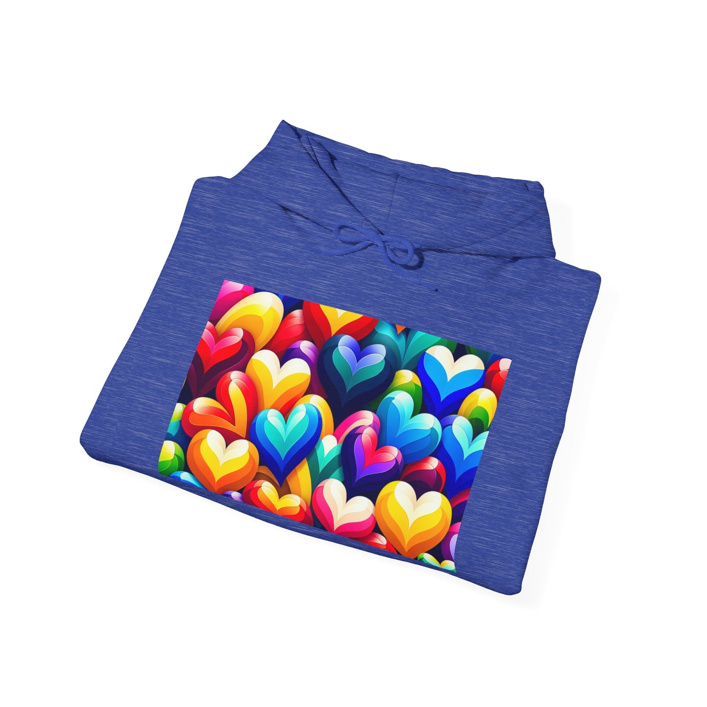 Unisex Heavy Blend™ Hooded Sweatshirt (Colorful Hearts)