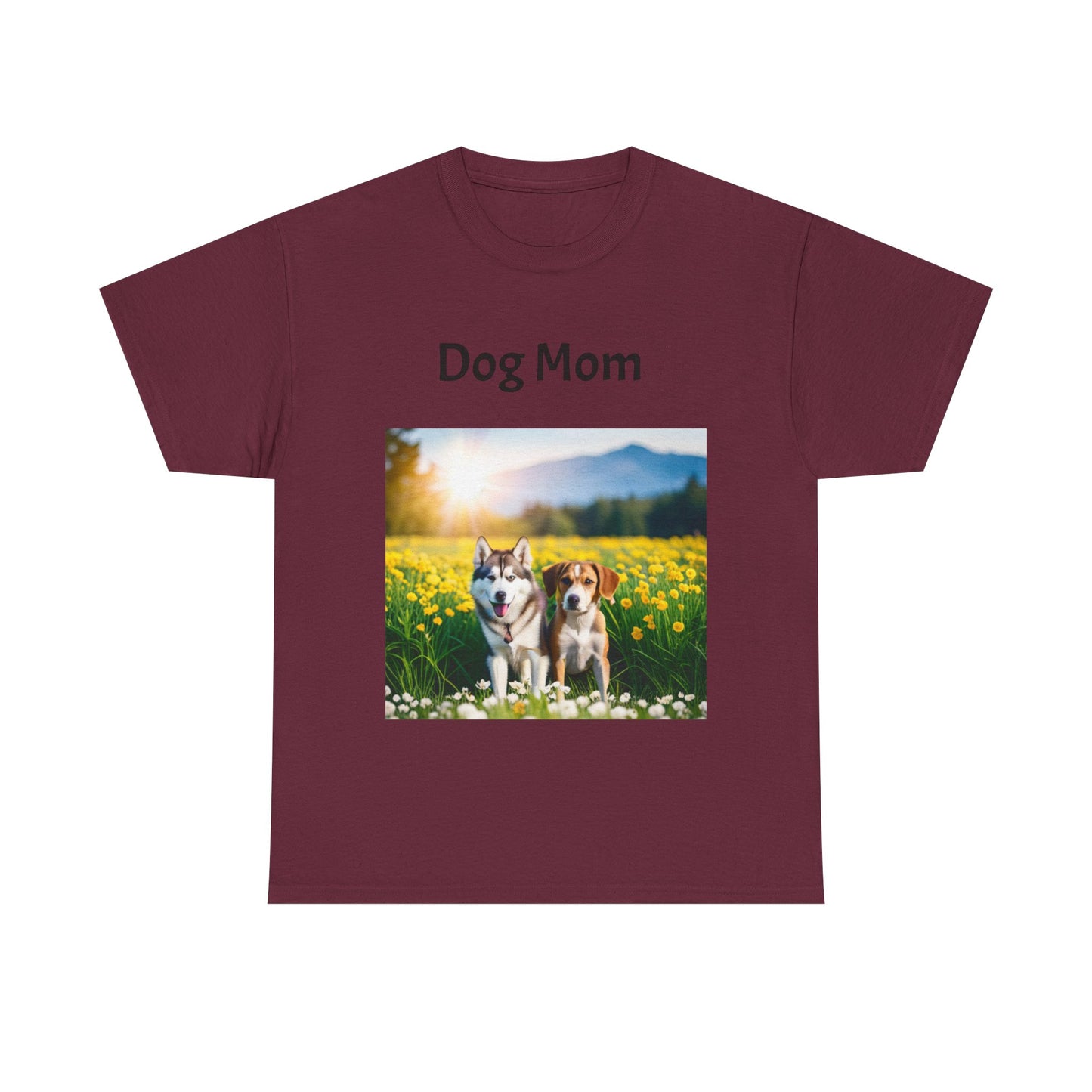 Unisex Heavy Cotton Tee (Dog Mom)