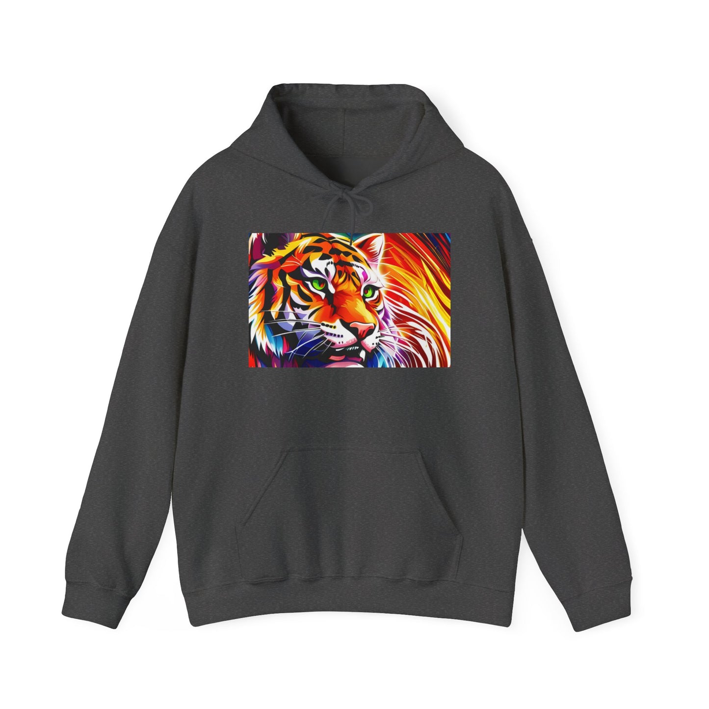 Unisex Heavy Blend™ Hooded Sweatshirt (Tiger Colorful)