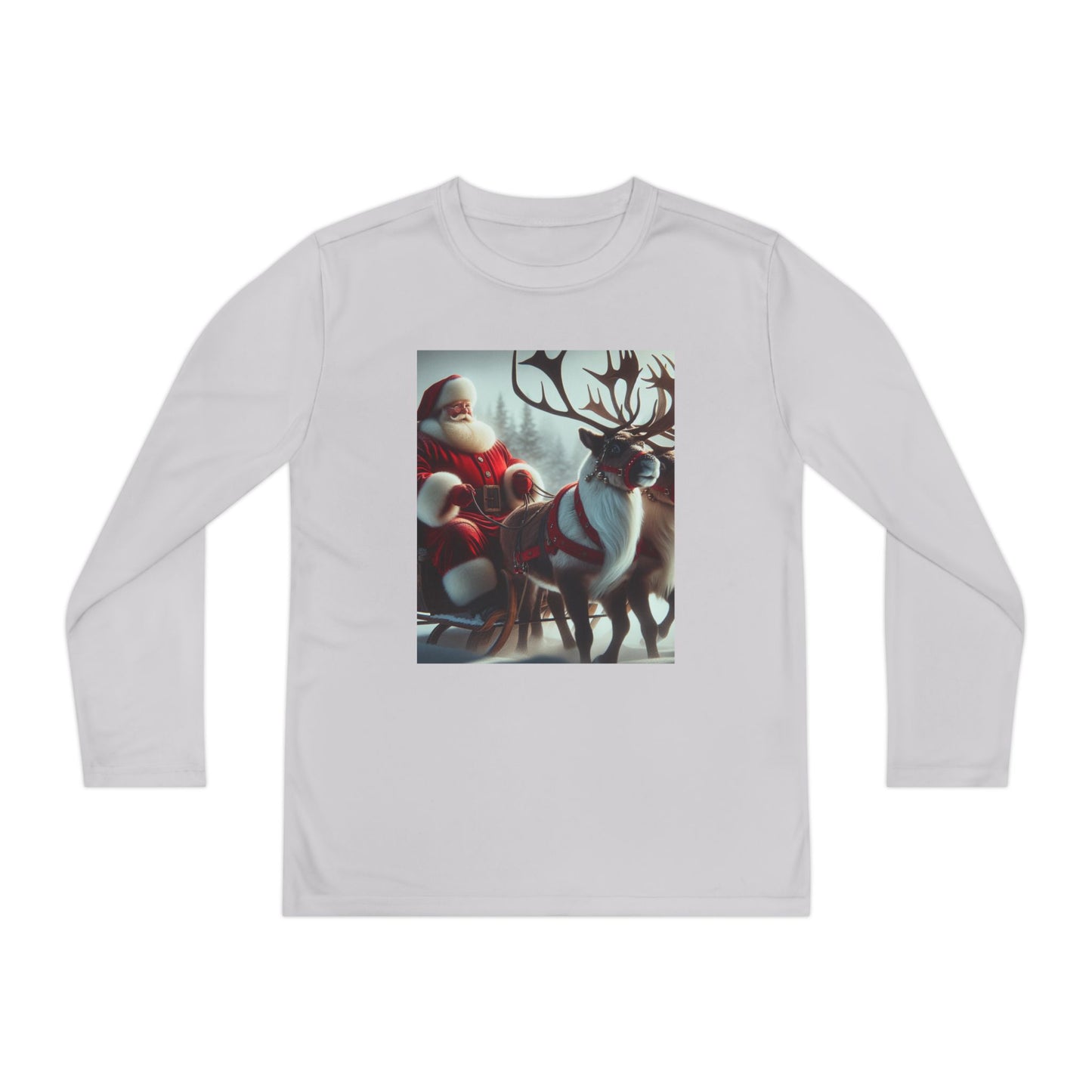 Youth Long Sleeve Competitor Tee (Santa/Reindeer)