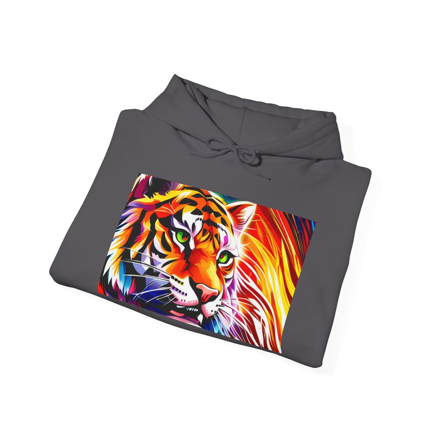 Unisex Heavy Blend™ Hooded Sweatshirt (Tiger Colorful)