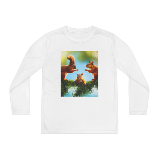 Youth Long Sleeve Competitor Tee (Squirrels)