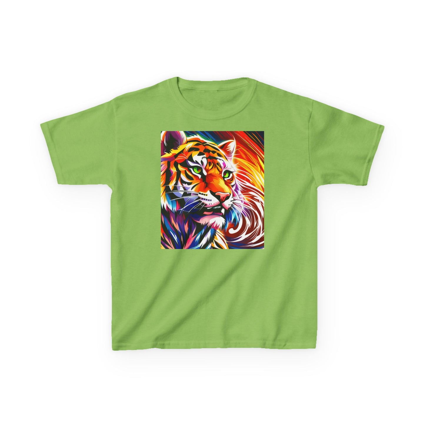 Kids Heavy Cotton™ Tee (Tiger Colorful)