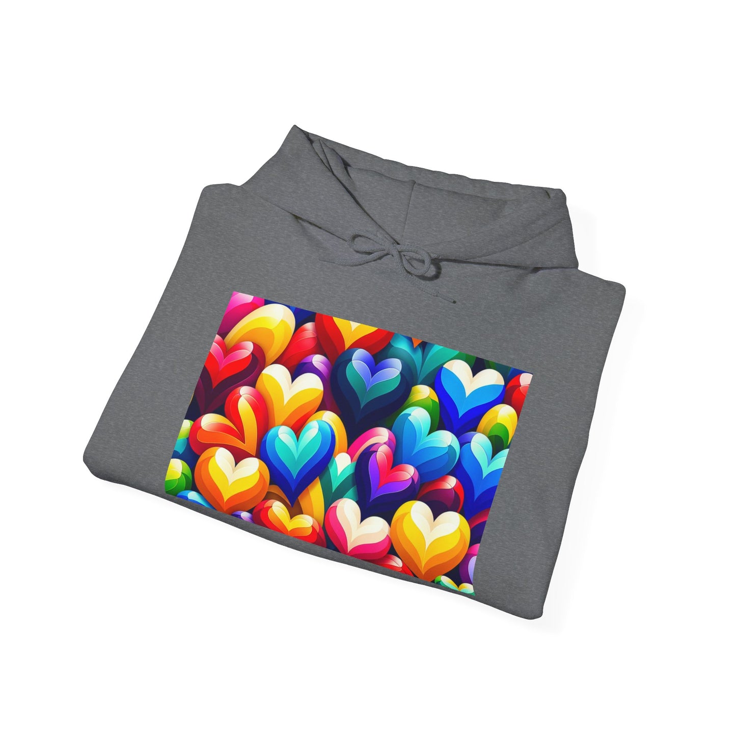 Unisex Heavy Blend™ Hooded Sweatshirt (Colorful Hearts)
