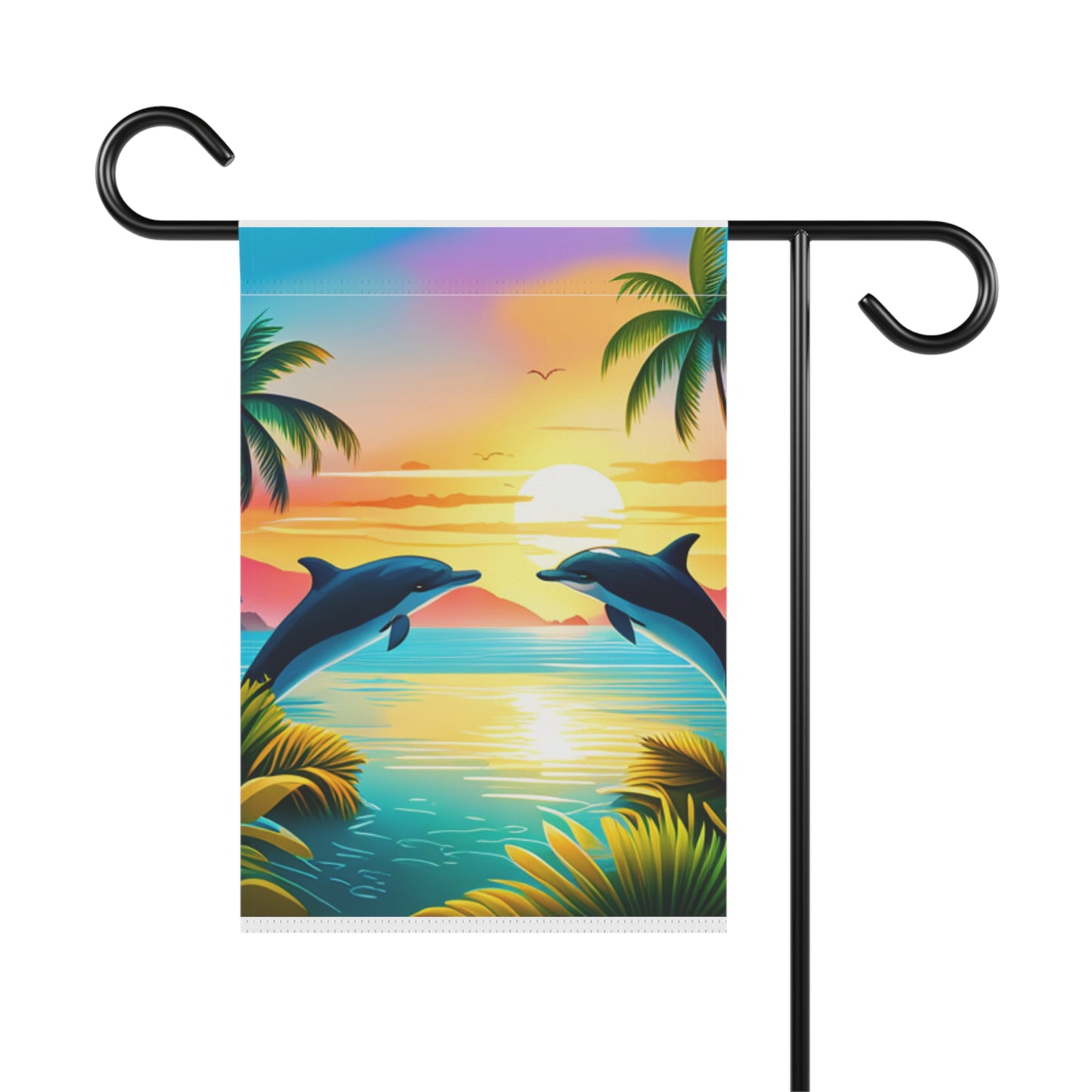 Garden & House Banner (Dolphin Palm Tree)
