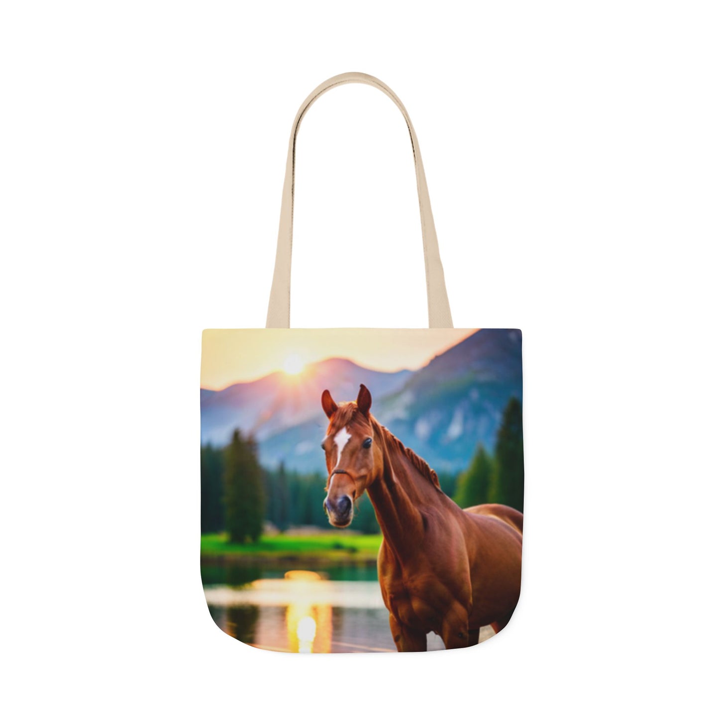 Canvas Tote Bag, 5-Color Straps (Horse)