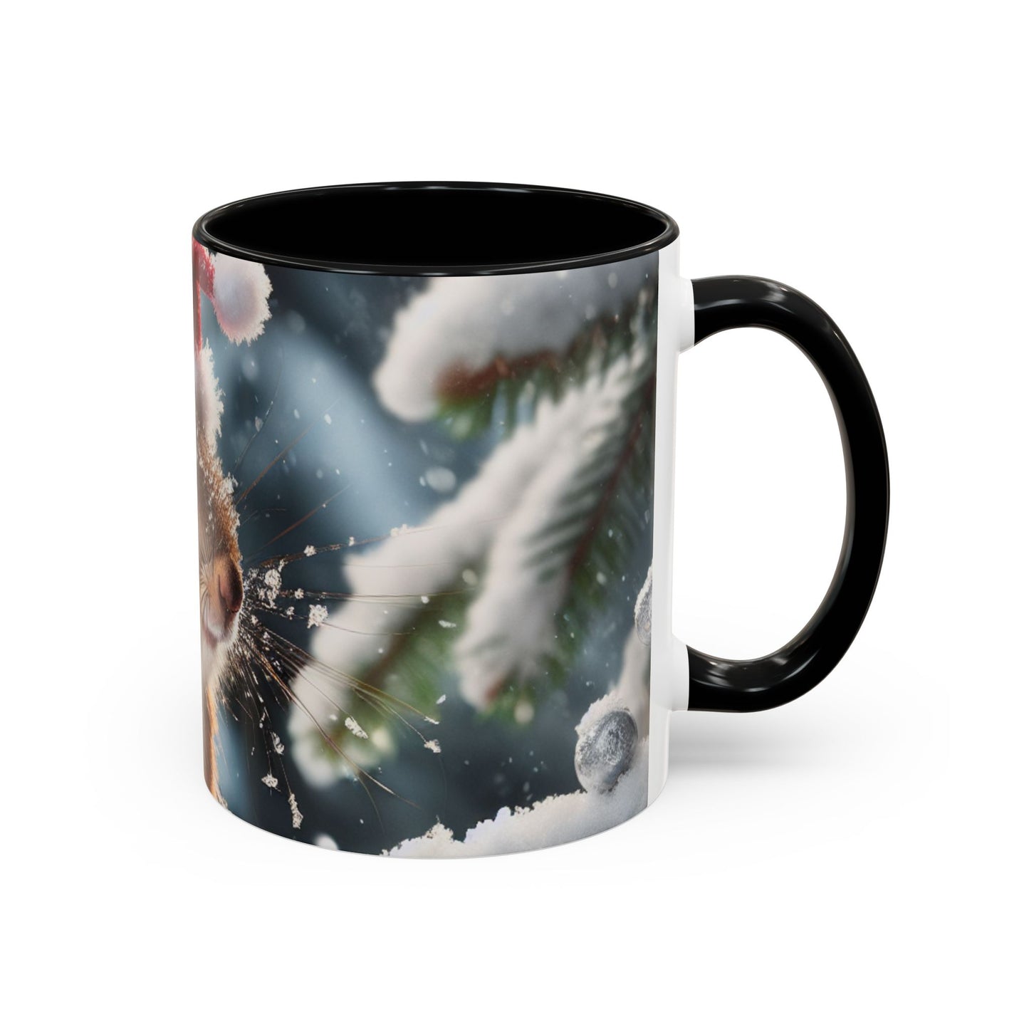 Accent Coffee Mug (11, 15oz) (Santa Squirrel)