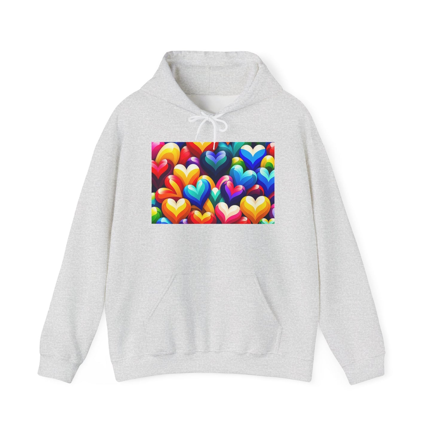 Unisex Heavy Blend™ Hooded Sweatshirt (Colorful Hearts)