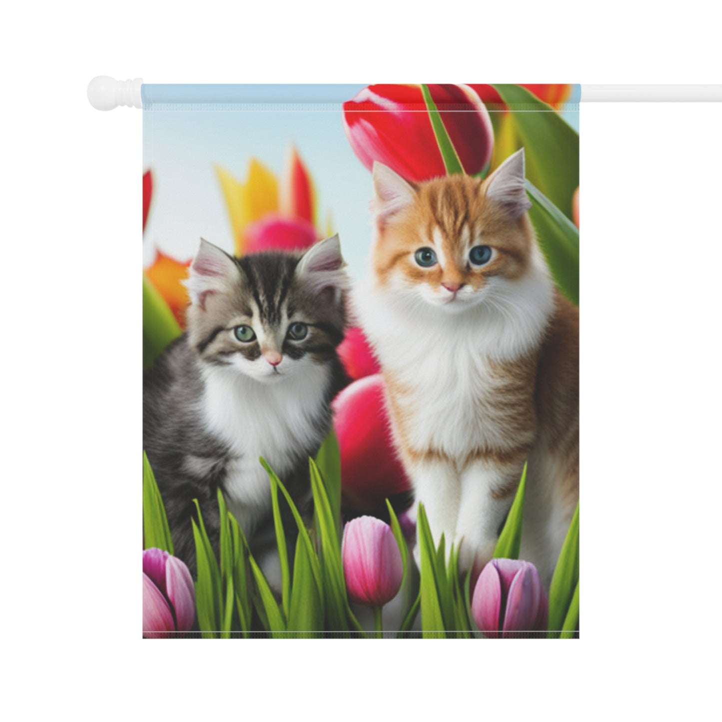 Garden & House Banner (Kittens/Tulips)