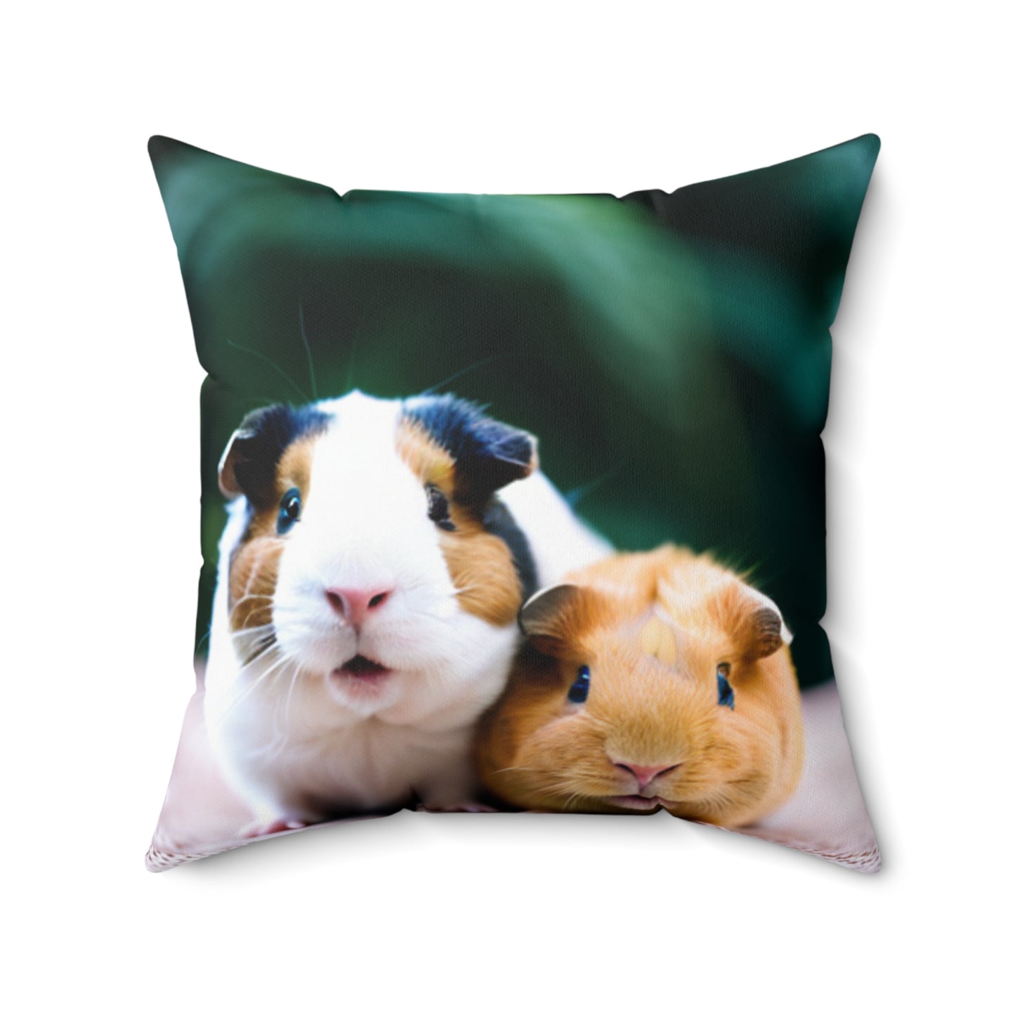 Spun Polyester Square Pillow (Guinea Pigs)