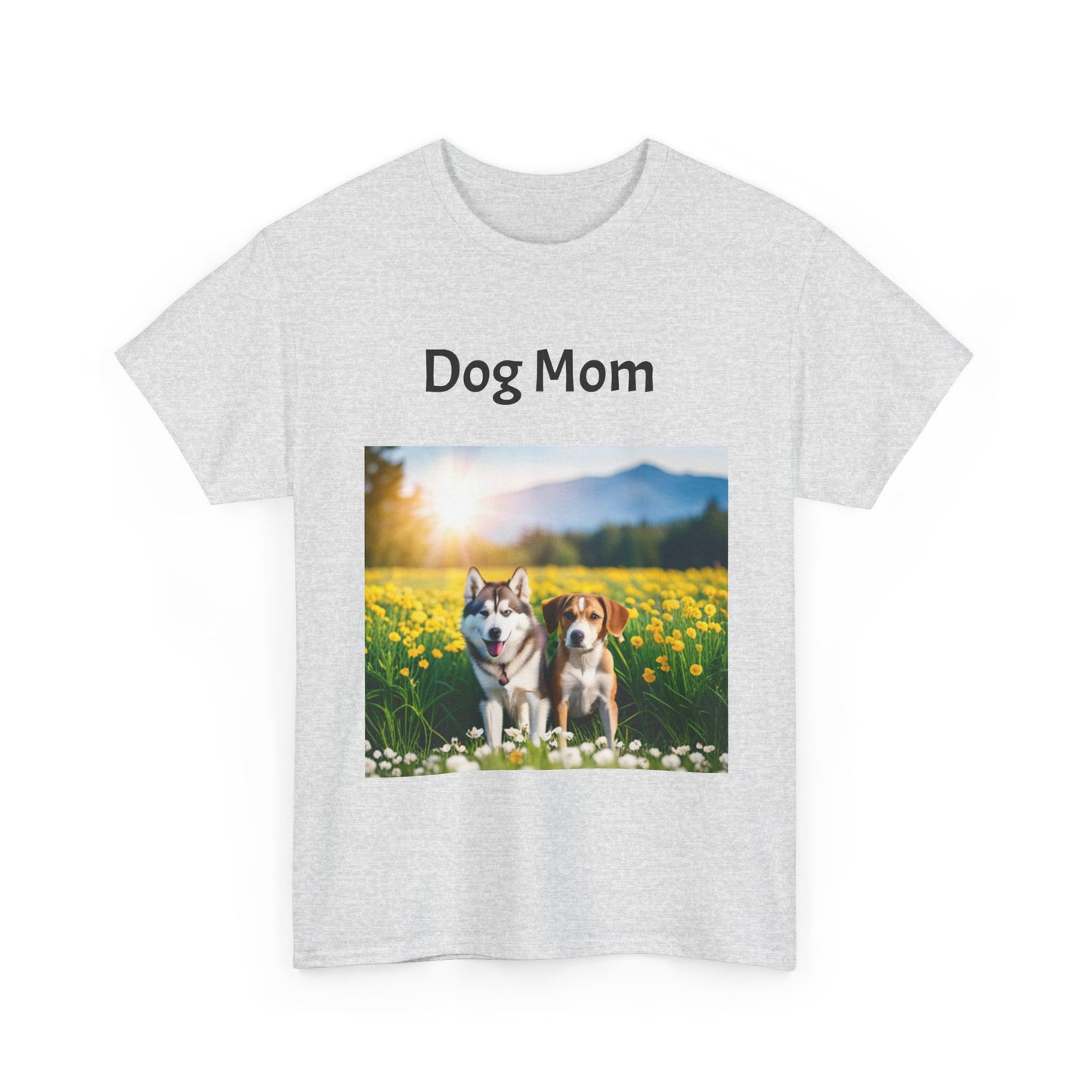 Unisex Heavy Cotton Tee (Dog Mom)
