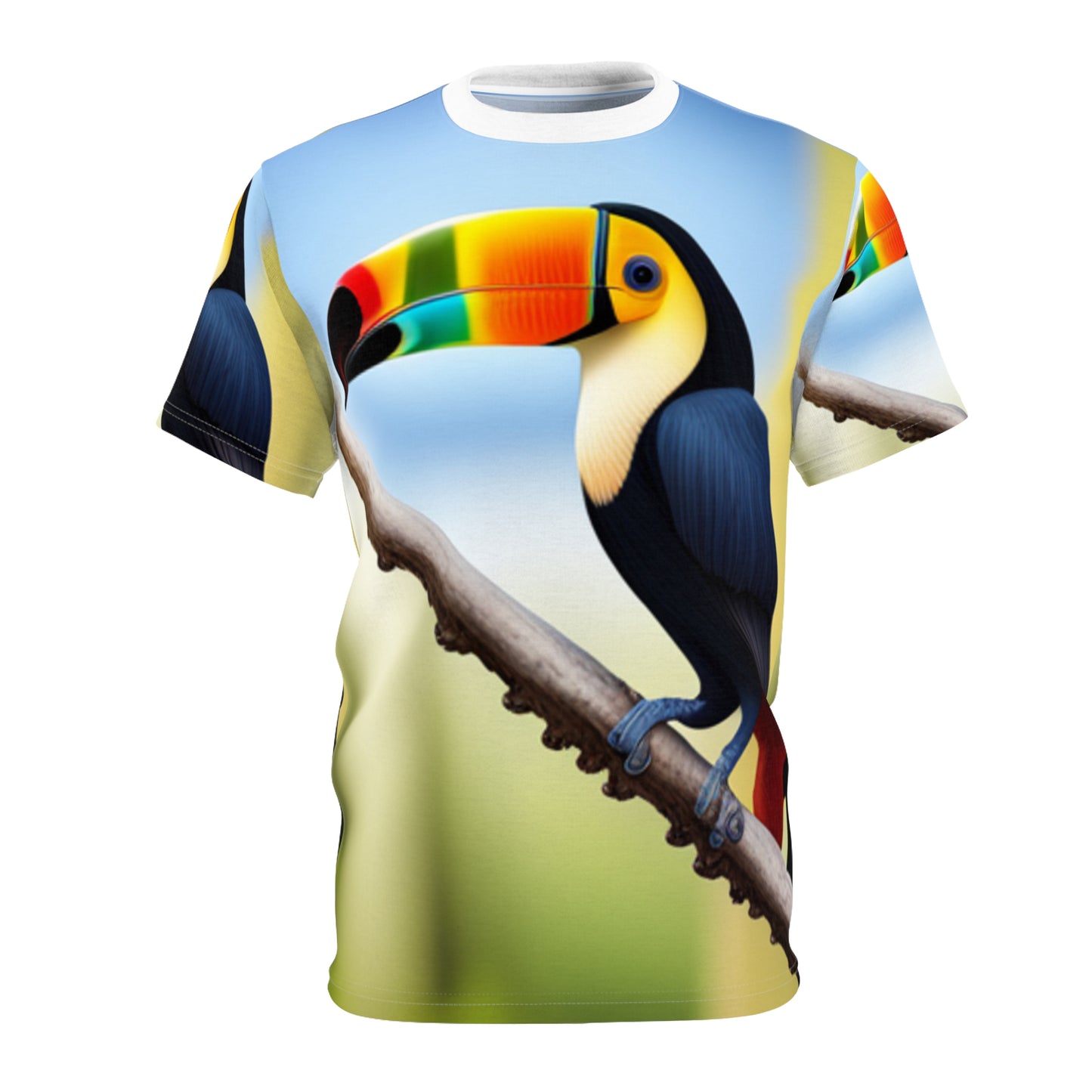 Unisex Cut & Sew Tee (AOP) (Toucan)