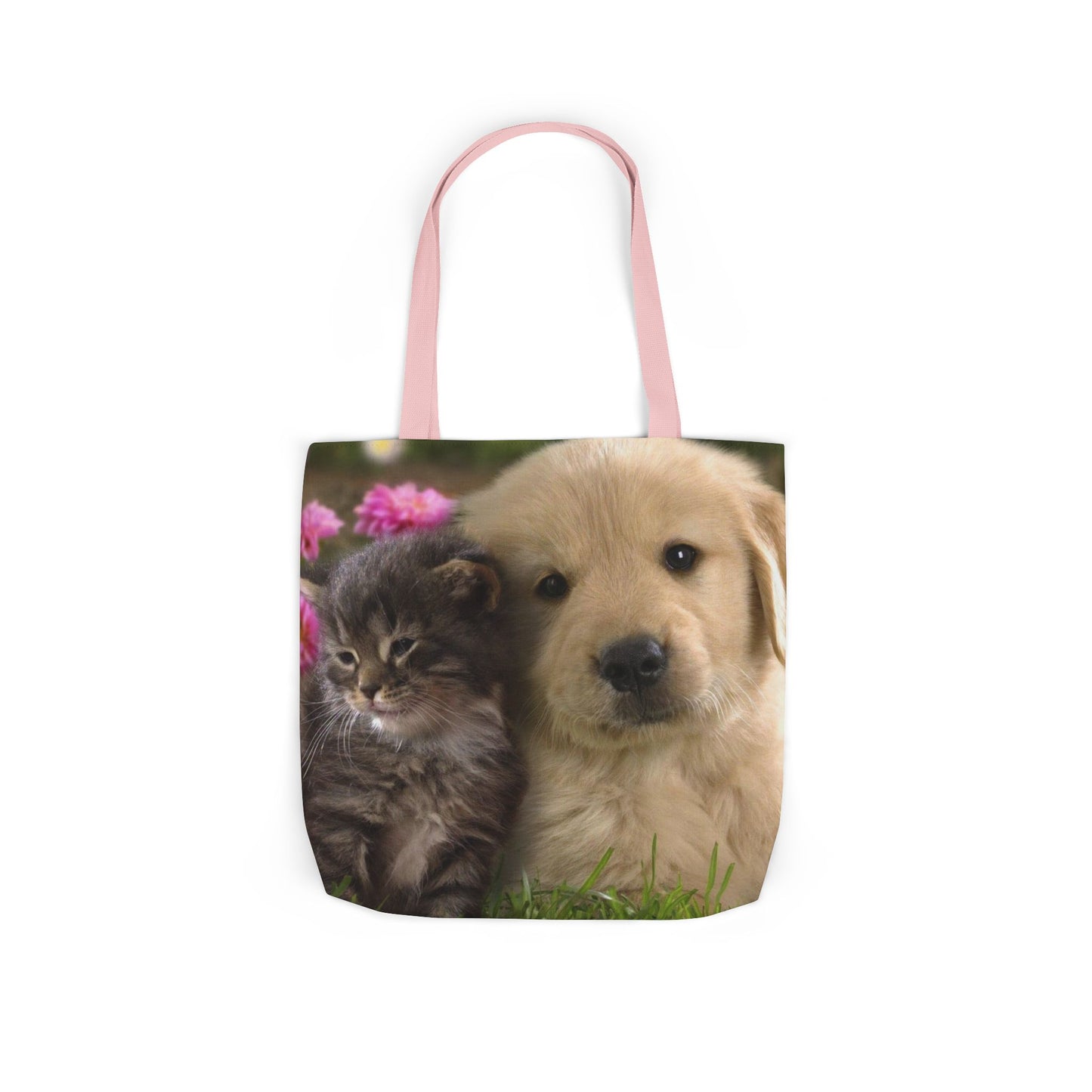 Canvas Tote Bag, 5-Color Straps (Dog/Cat)