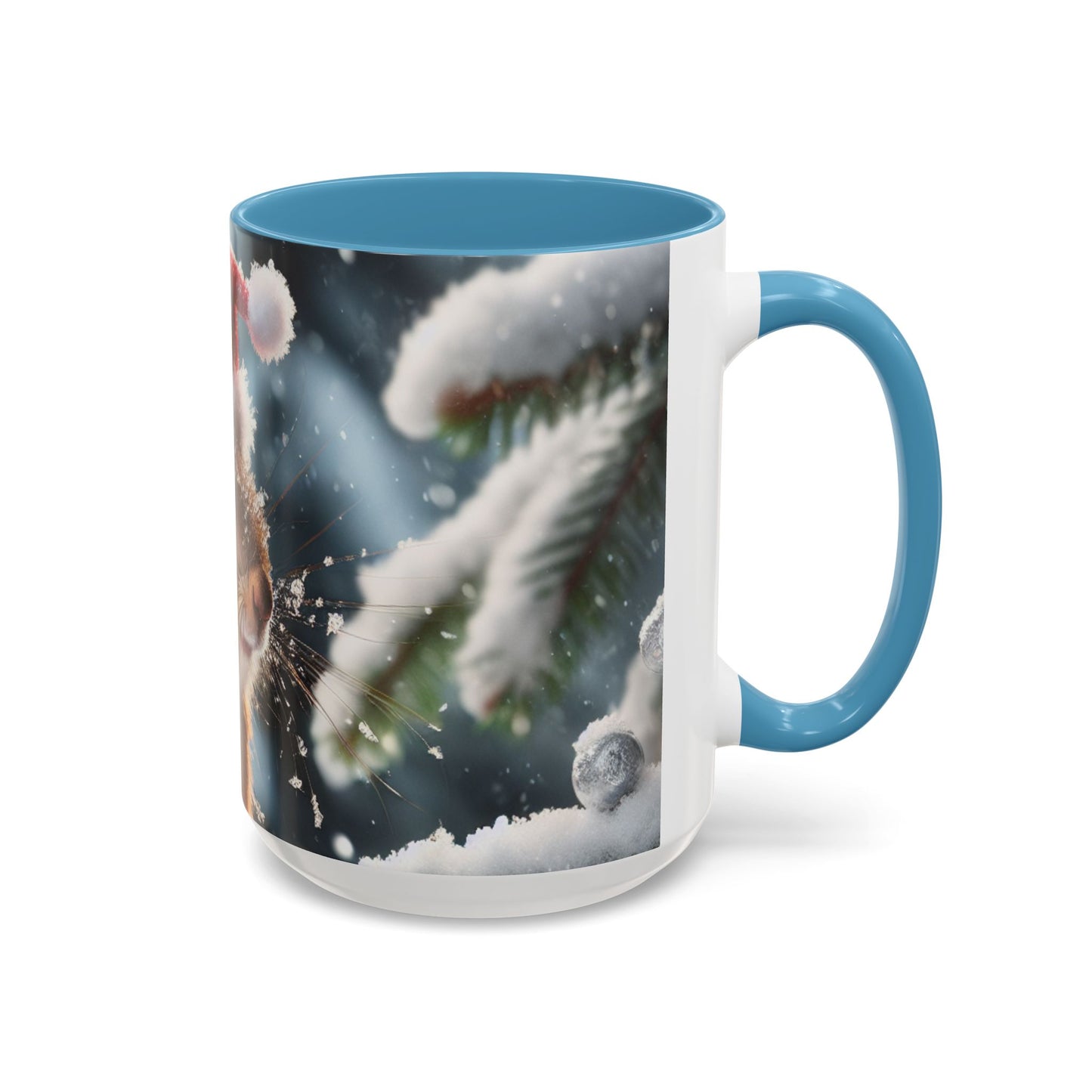 Accent Coffee Mug (11, 15oz) (Santa Squirrel)